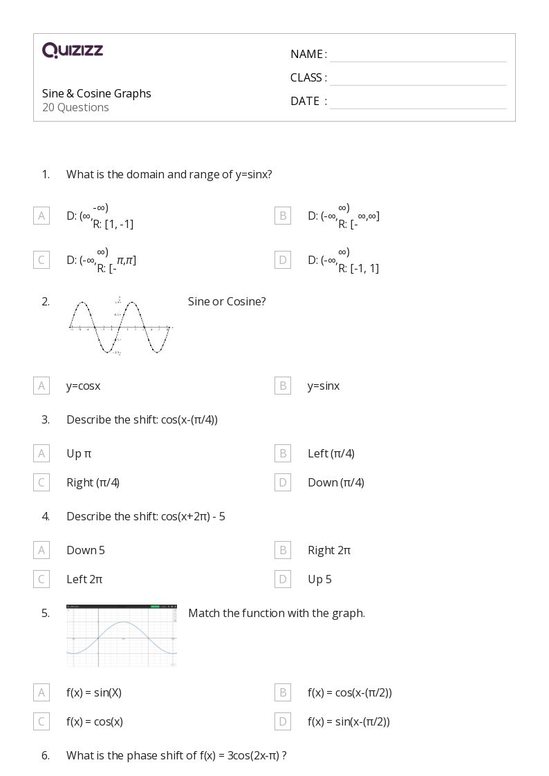 50+ graph sine functions worksheets on Quizizz Free & Printable