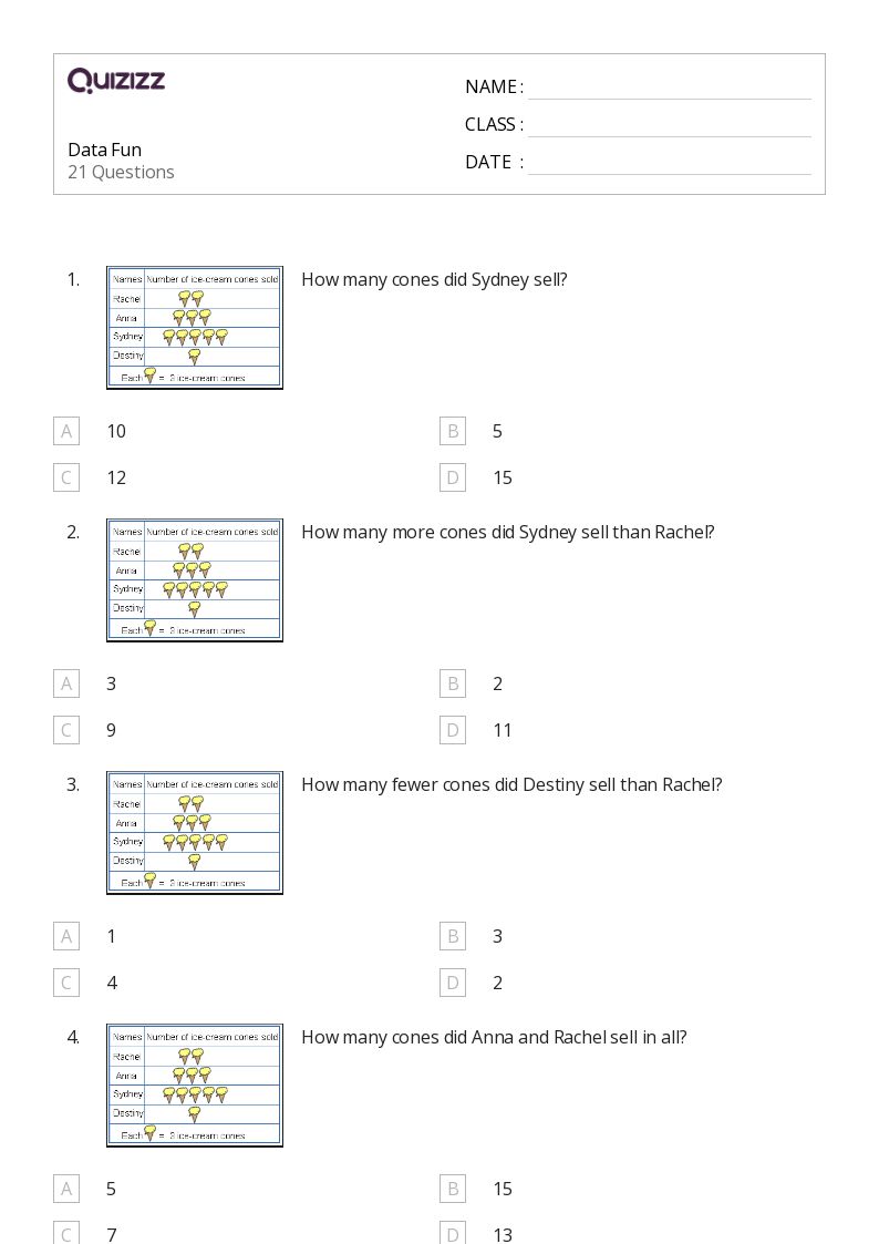 50+ Organizing Data worksheets for Kindergarten on Quizizz Free & Printable