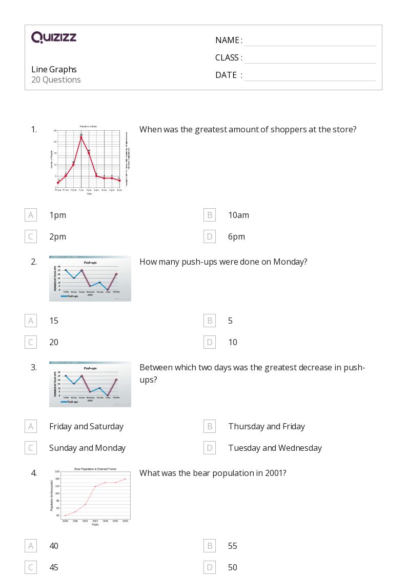 50+ Line Graphs worksheets for 5th Class on Quizizz | Free & Printable