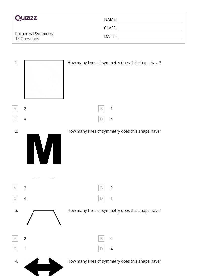 50+ Symmetry worksheets for 7th Grade on Quizizz Free & Printable
