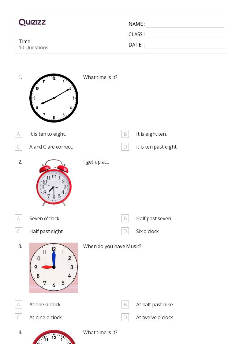 50+ Time worksheets for 7th Year on Quizizz Free & Printable