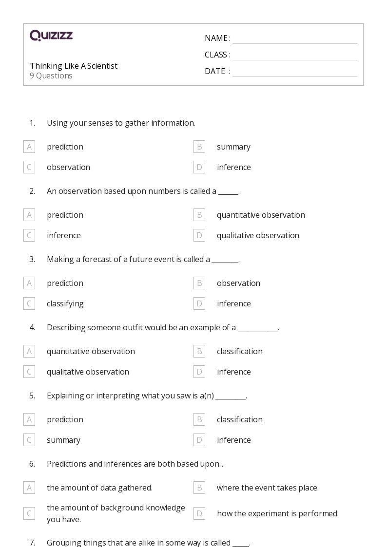 50+ Making Predictions worksheets for 6th Grade on Quizizz | Free