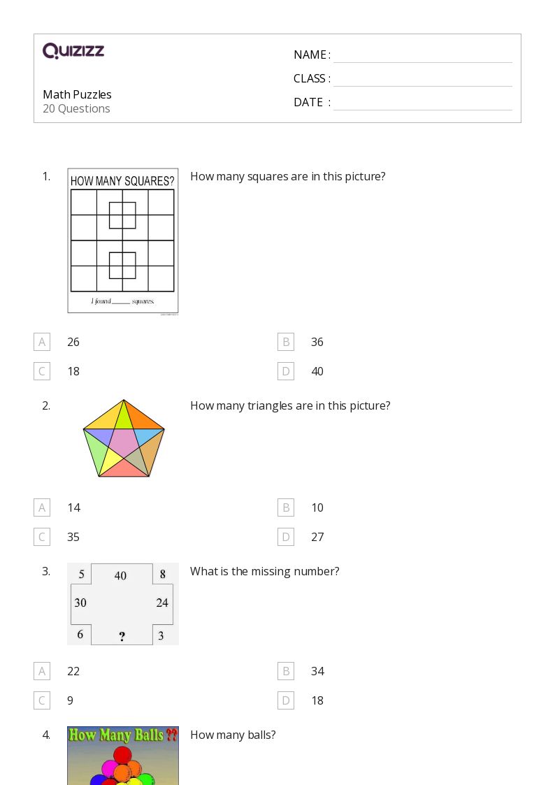 50+ Math Puzzles worksheets for 8th Grade on Quizizz Free & Printable