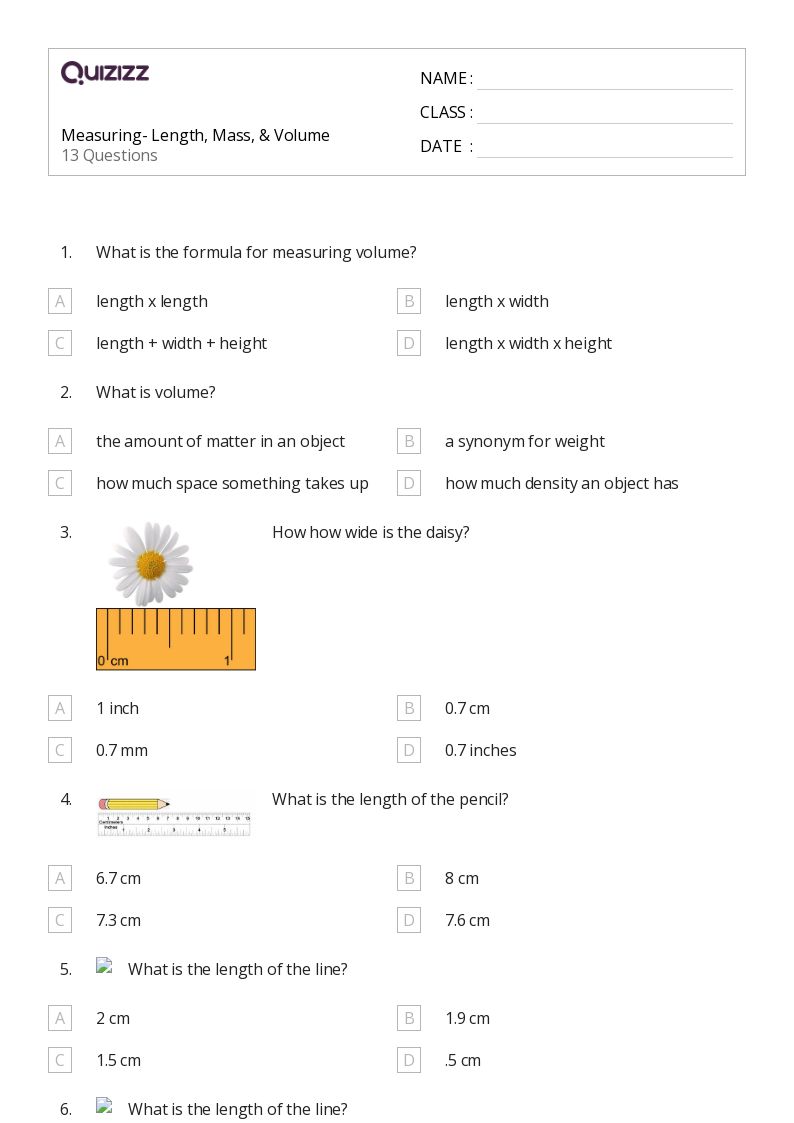 50+ Measuring Length worksheets for 7th Year on Quizizz Free & Printable
