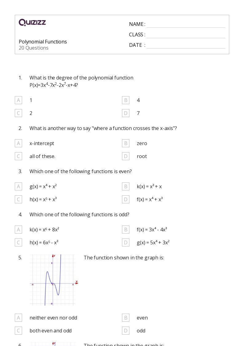 50+ functions worksheets for 12th Grade on Quizizz Free & Printable