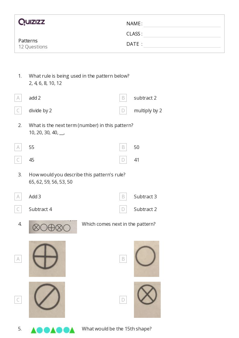 50+ Word Patterns worksheets for 4th Grade on Quizizz Free & Printable