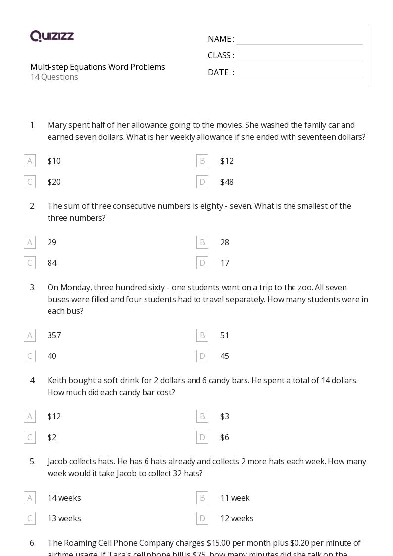 50+ MultiDigit Multiplication Word Problems worksheets for 8th Grade