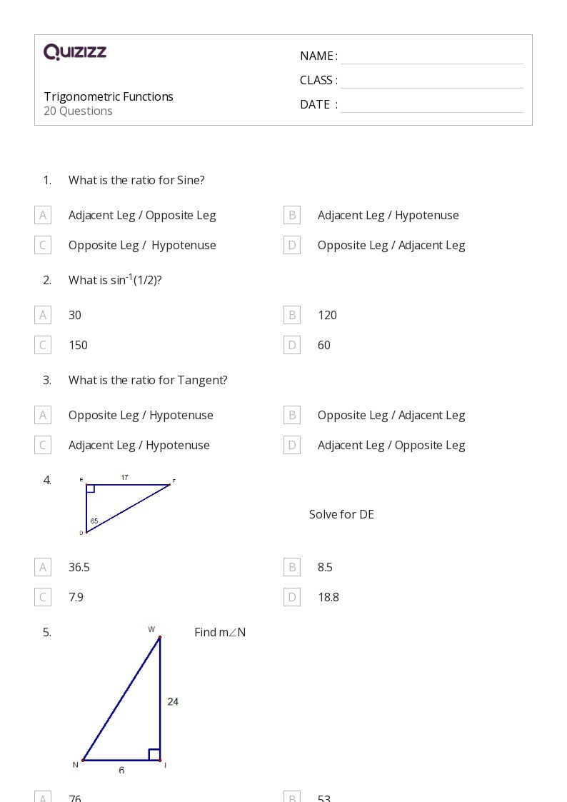 50+ second derivatives of trigonometric functions worksheets for 11th