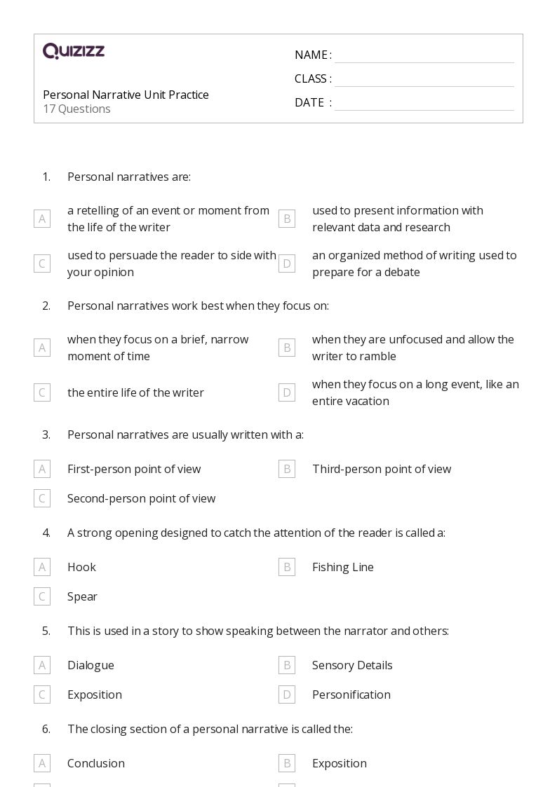 50+ Writing a Strong Introduction worksheets for 6th Grade on Quizizz Free & Printable