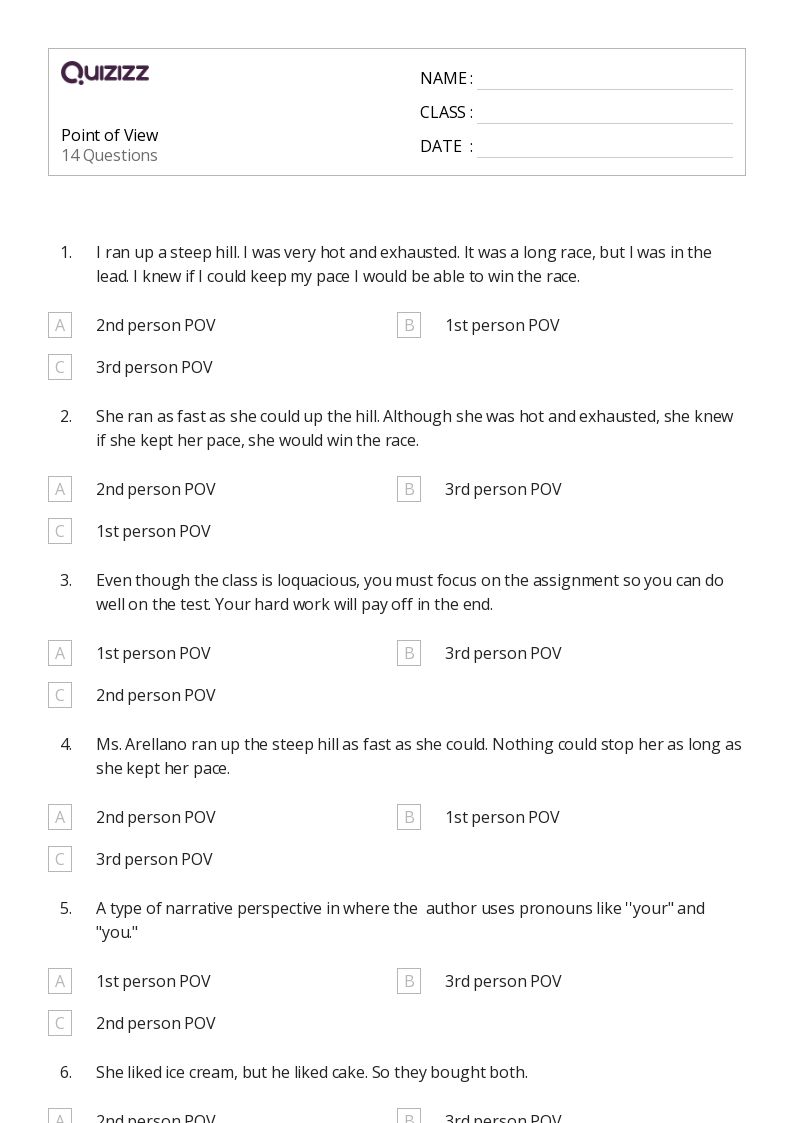 50+ Analyzing Point of View worksheets for 3rd Grade on Quizizz | Free