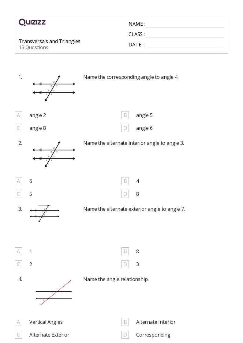 50+ Triangles worksheets for 8th Grade on Quizizz Free & Printable