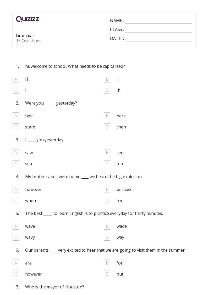 Grammar Worksheets For Grade 5 Grammar Noun Worksheet vrogue.co