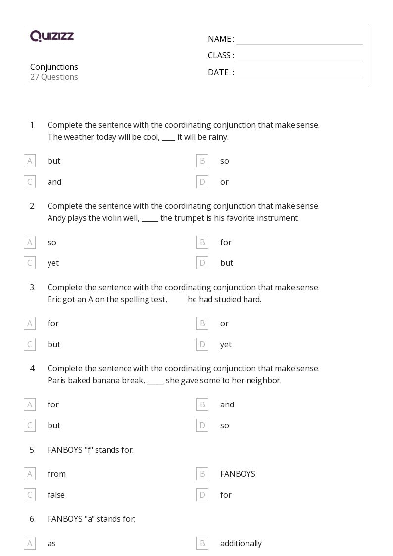 50+ Correlative Conjunctions worksheets for 8th Grade on Quizizz Free
