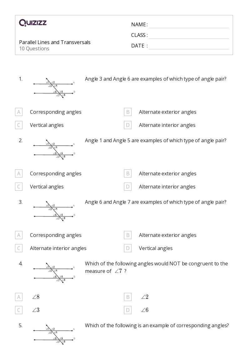50+ Angles worksheets for 8th Grade on Quizizz Free & Printable