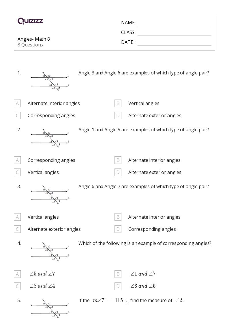 50+ Classifying Angles worksheets for 1st Grade on Quizizz Free & Printable