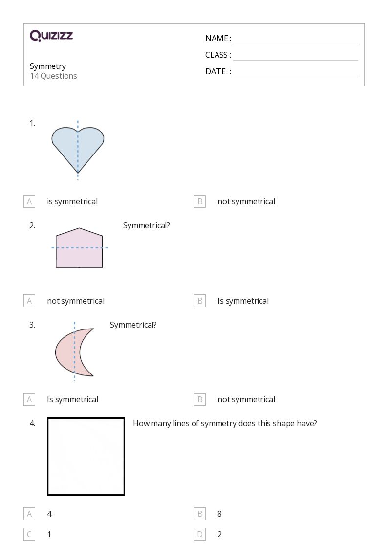 50+ Lines of Symmetry worksheets for 2nd Class on Quizizz Free