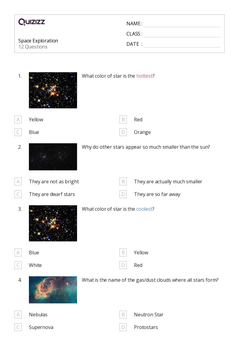 50+ Outer Space worksheets for 1st Grade on Quizizz Free & Printable