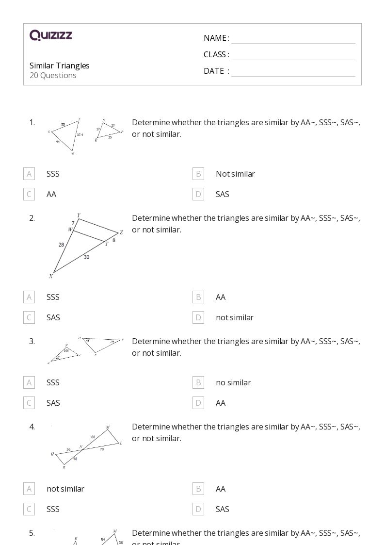 50+ triangles worksheets for 10th Grade on Quizizz Free & Printable