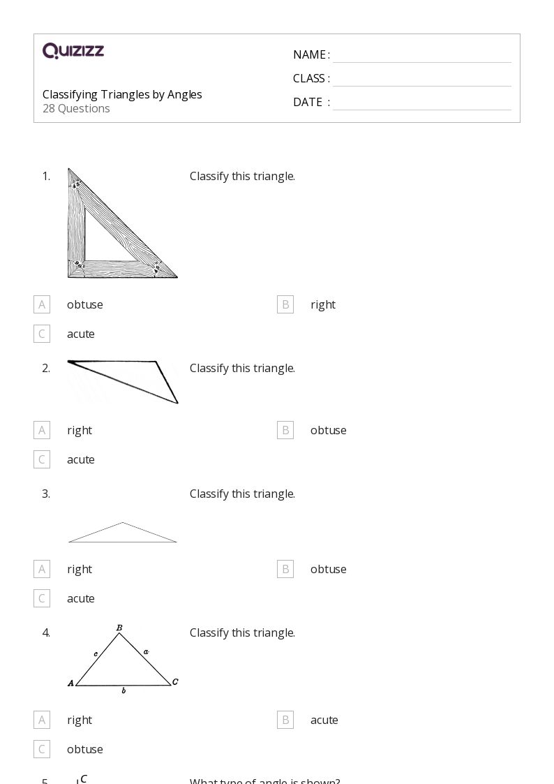 50+ Classifying Triangles worksheets for 3rd Year on Quizizz Free