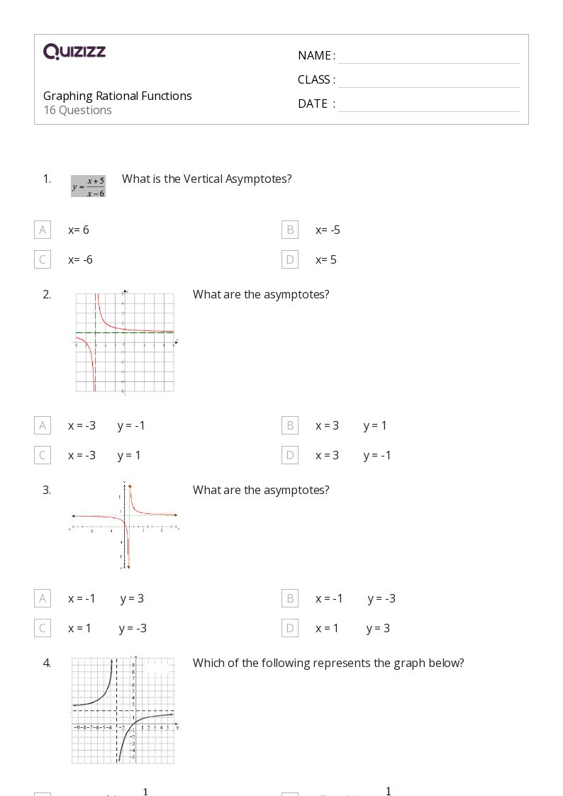 50+ rational expressions equations and functions worksheets for 11th Grade on Quizizz Free