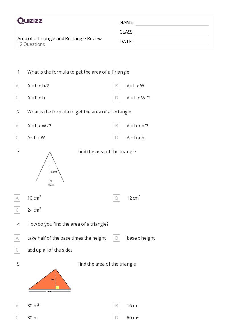50+ Area of a Rectangle worksheets for 8th Class on Quizizz Free