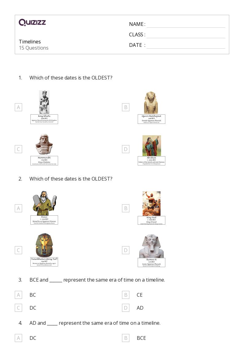 50+ History worksheets on Quizizz Free & Printable