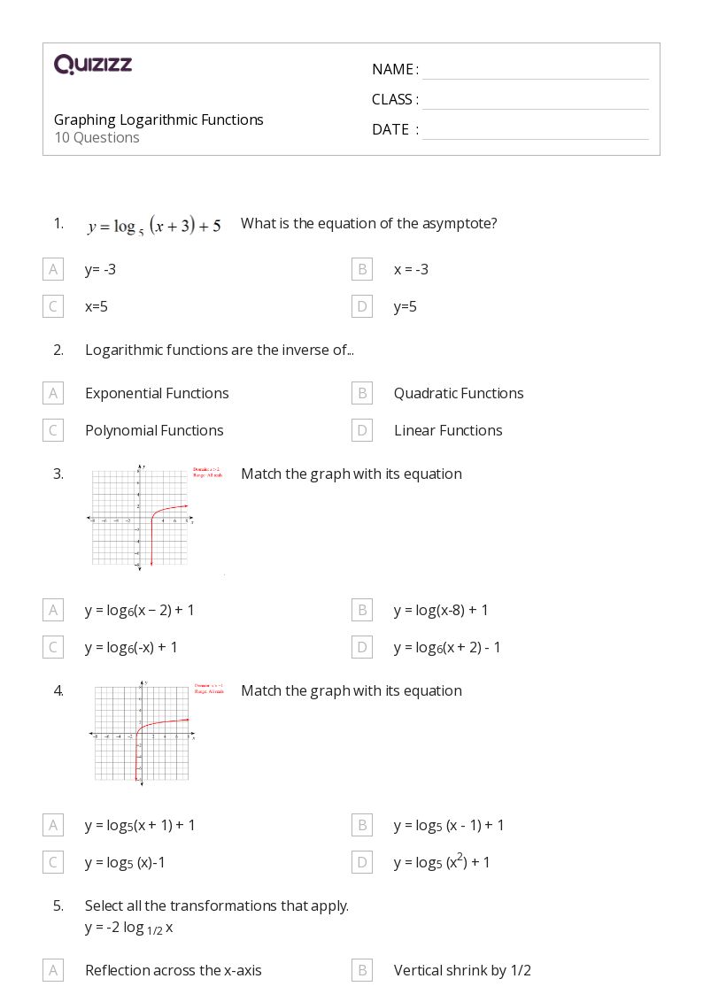 50+ derivatives of logarithmic functions worksheets on Quizizz | Free