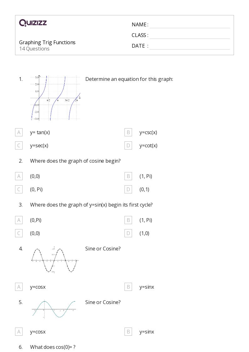 50+ graph sine functions worksheets for 11th Year on Quizizz | Free