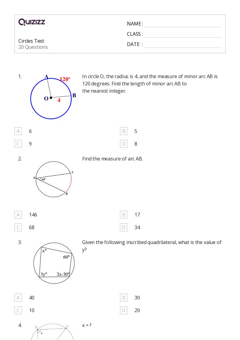 50+ circles worksheets for 10th Grade on Quizizz | Free & Printable