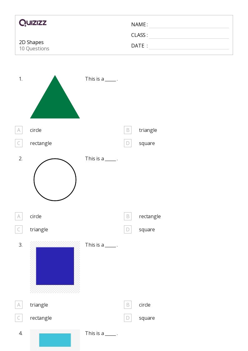 50+ 2D Shapes worksheets for 3rd Grade on Quizizz Free & Printable