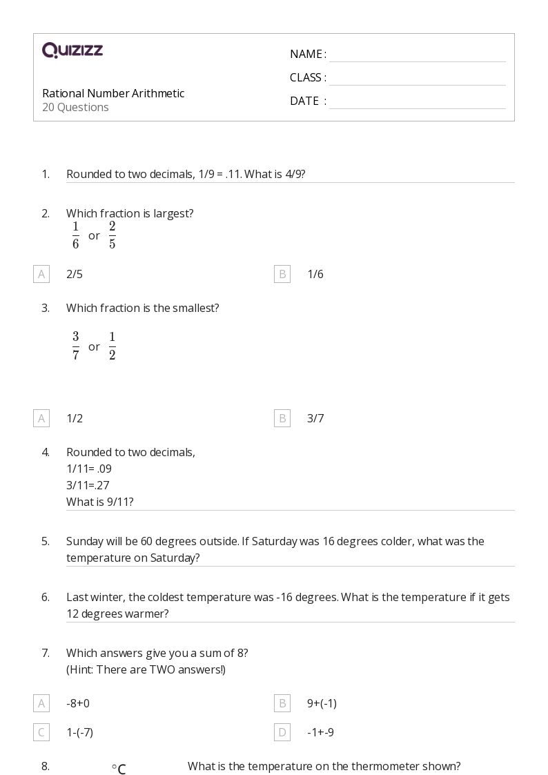 50+ Math worksheets for 8th Grade on Quizizz Free & Printable