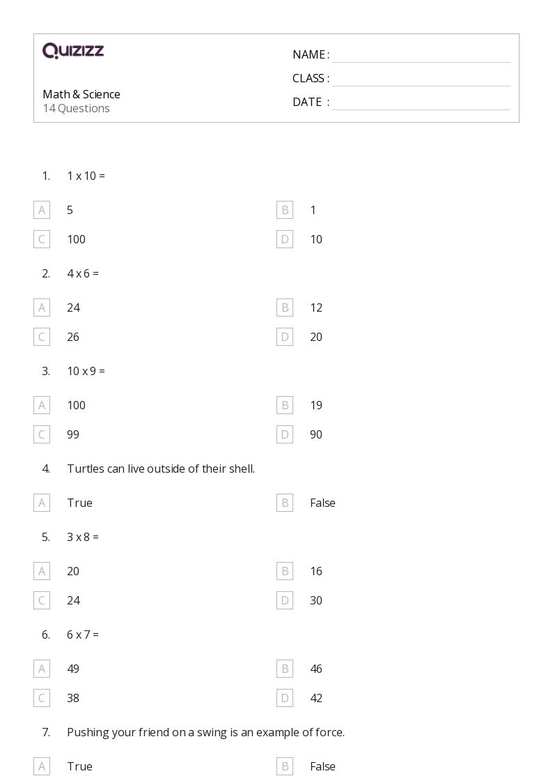 50+ Science worksheets for Grade 3 on Quizizz Free & Printable