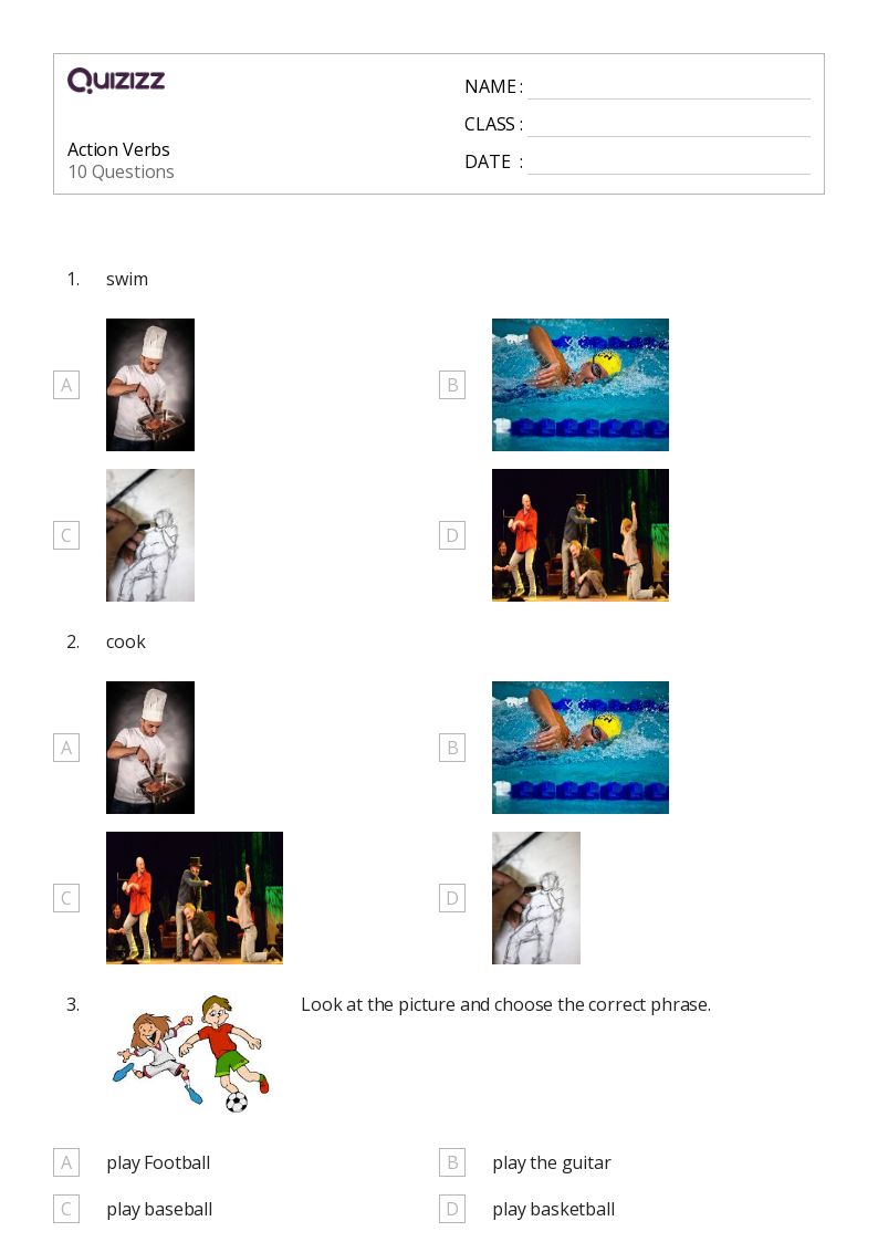 50+ Action Verbs worksheets for 5th Grade on Quizizz Free & Printable