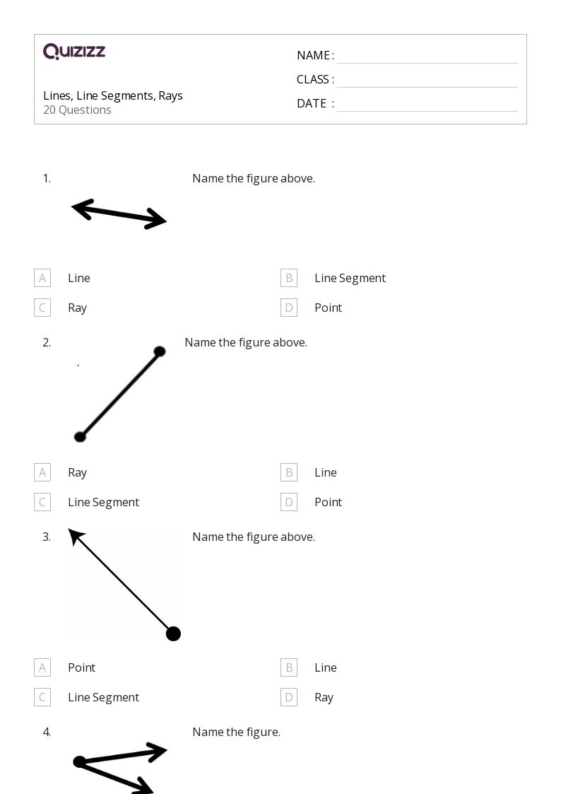 50+ Lines worksheets for 4th Grade on Quizizz | Free & Printable