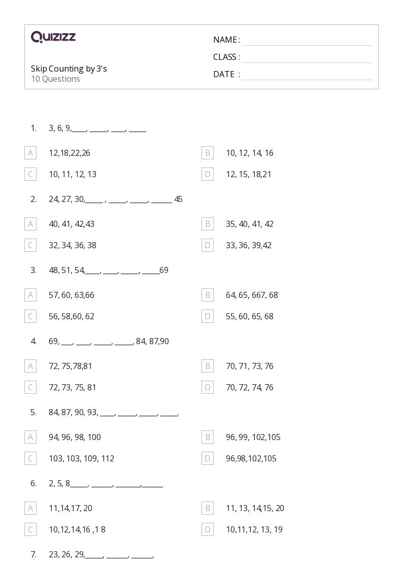 50+ Skip Counting by 10s worksheets for 4th Grade on Quizizz Free & Printable