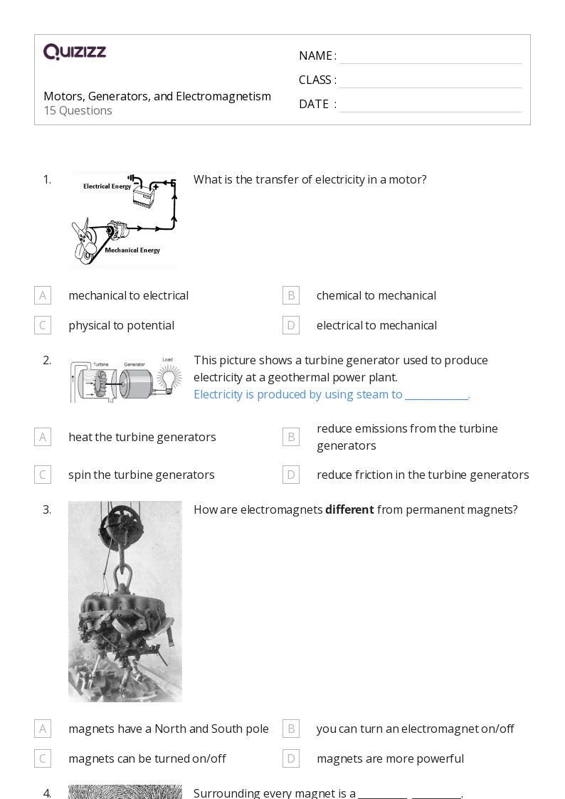50+ electric charge field and potential worksheets for 10th Year on Quizizz Free & Printable