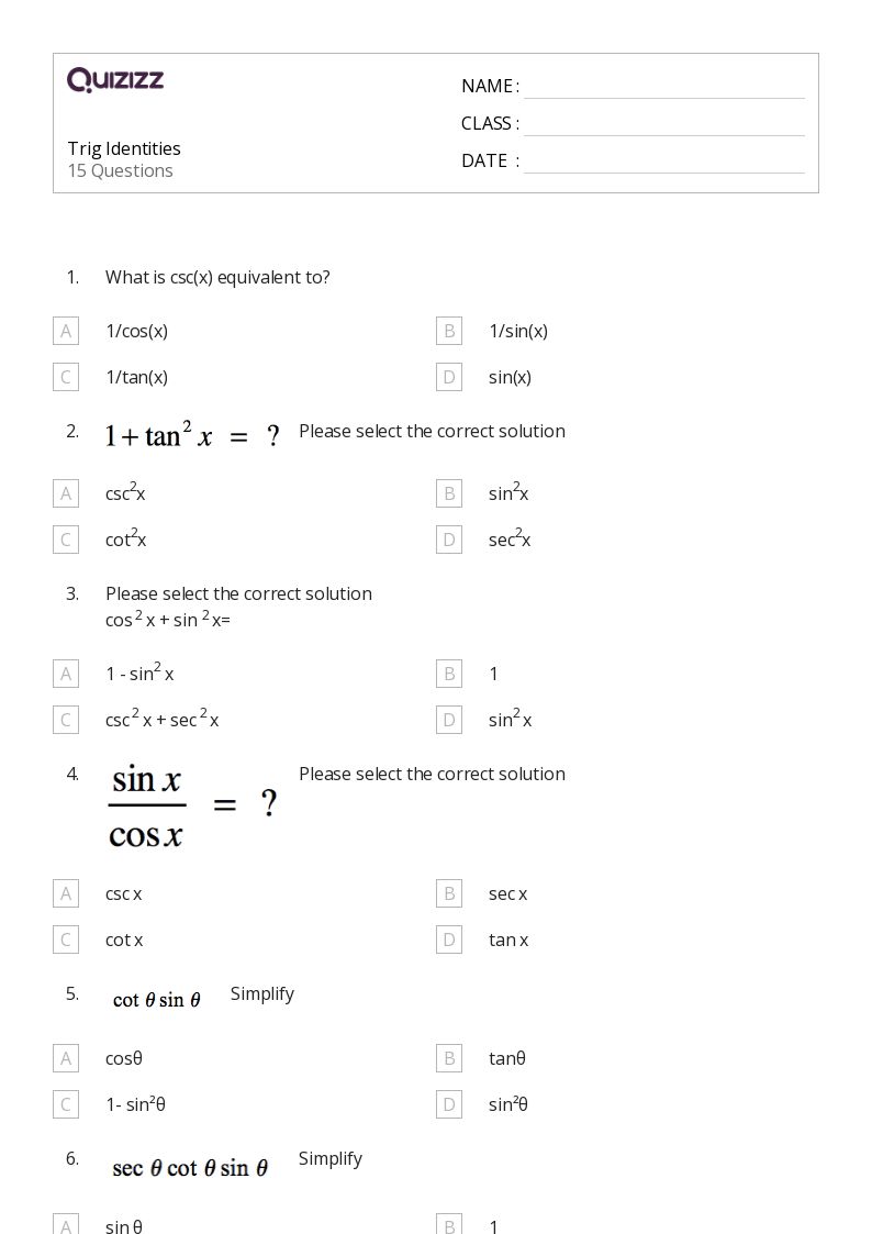 50+ lembar kerja perbandingan trigonometri sin cos tan csc sec dan cot