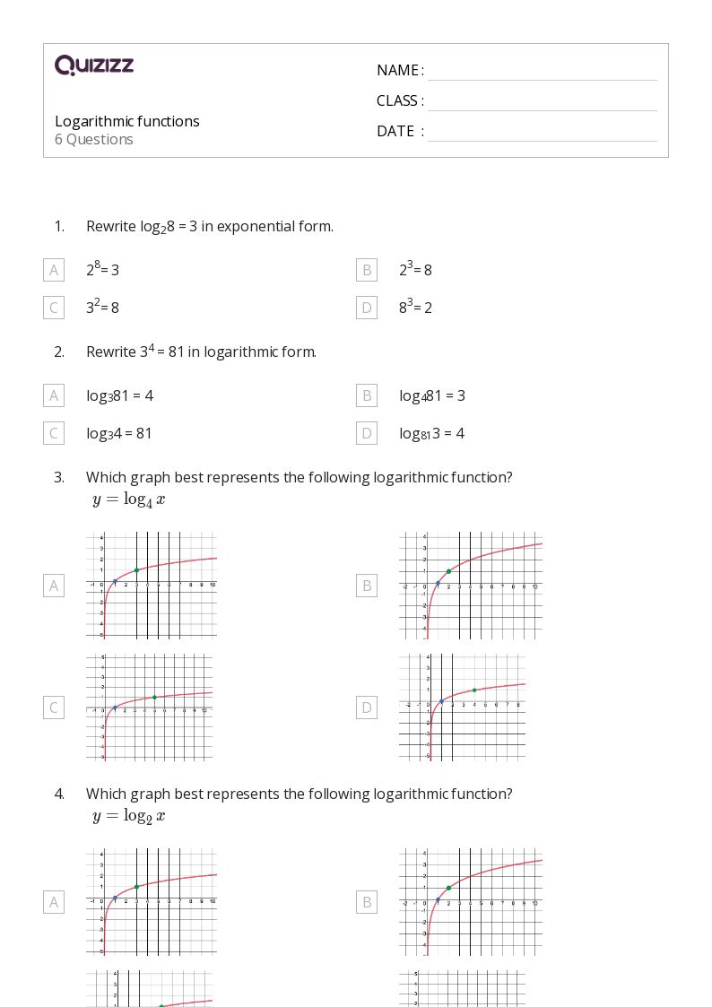 50+ derivatives of logarithmic functions worksheets on Quizizz Free