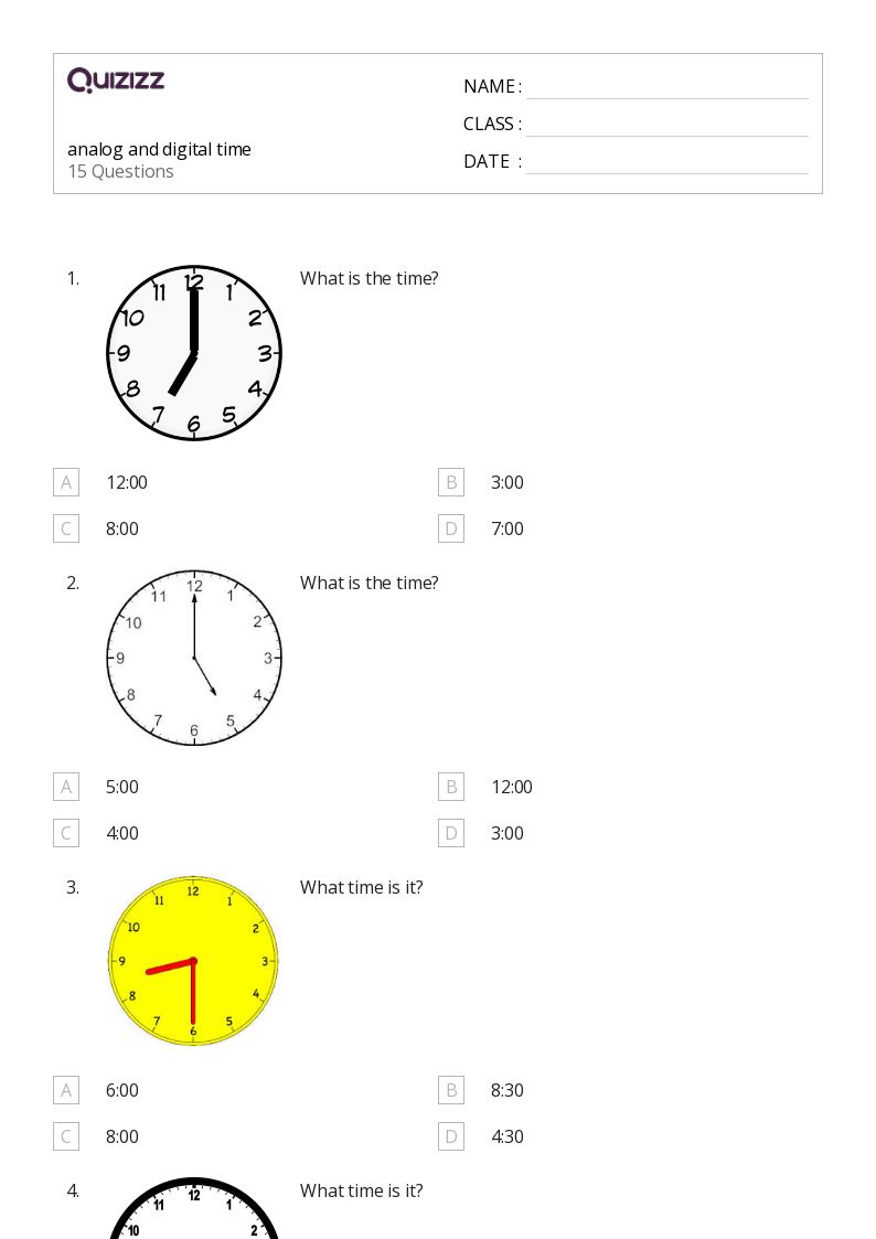 50+ Word Problems and Elapsed Time worksheets for 1st Year on Quizizz