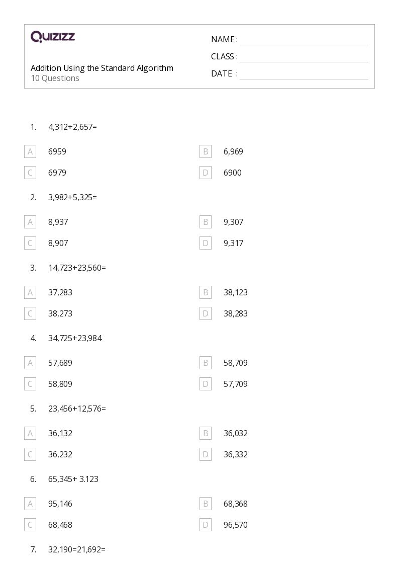 Printable MultiDigit Multiplication and the Standard Algorithm