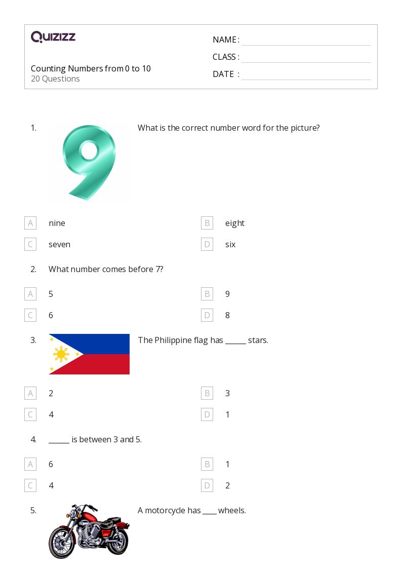 50+ Counting Numbers 110 worksheets for 1st Year on Quizizz Free & Printable