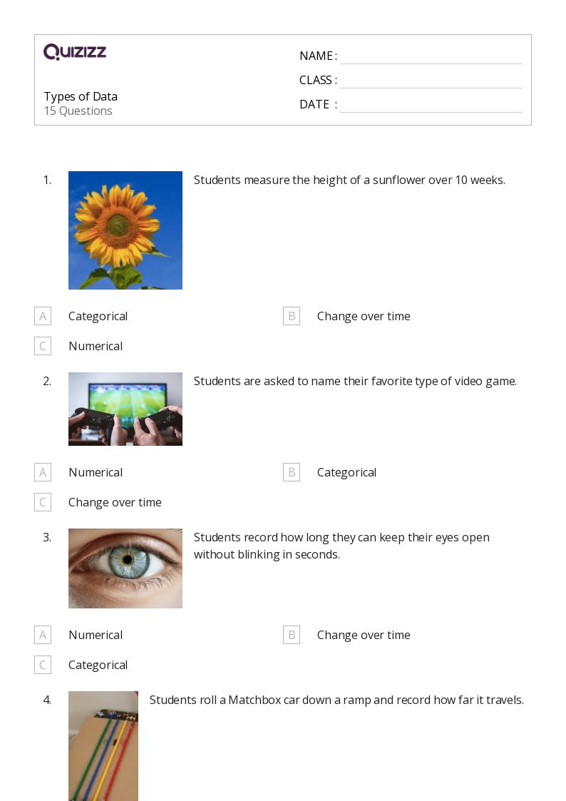 50+ Organizing Data worksheets for 5th Grade on Quizizz | Free & Printable