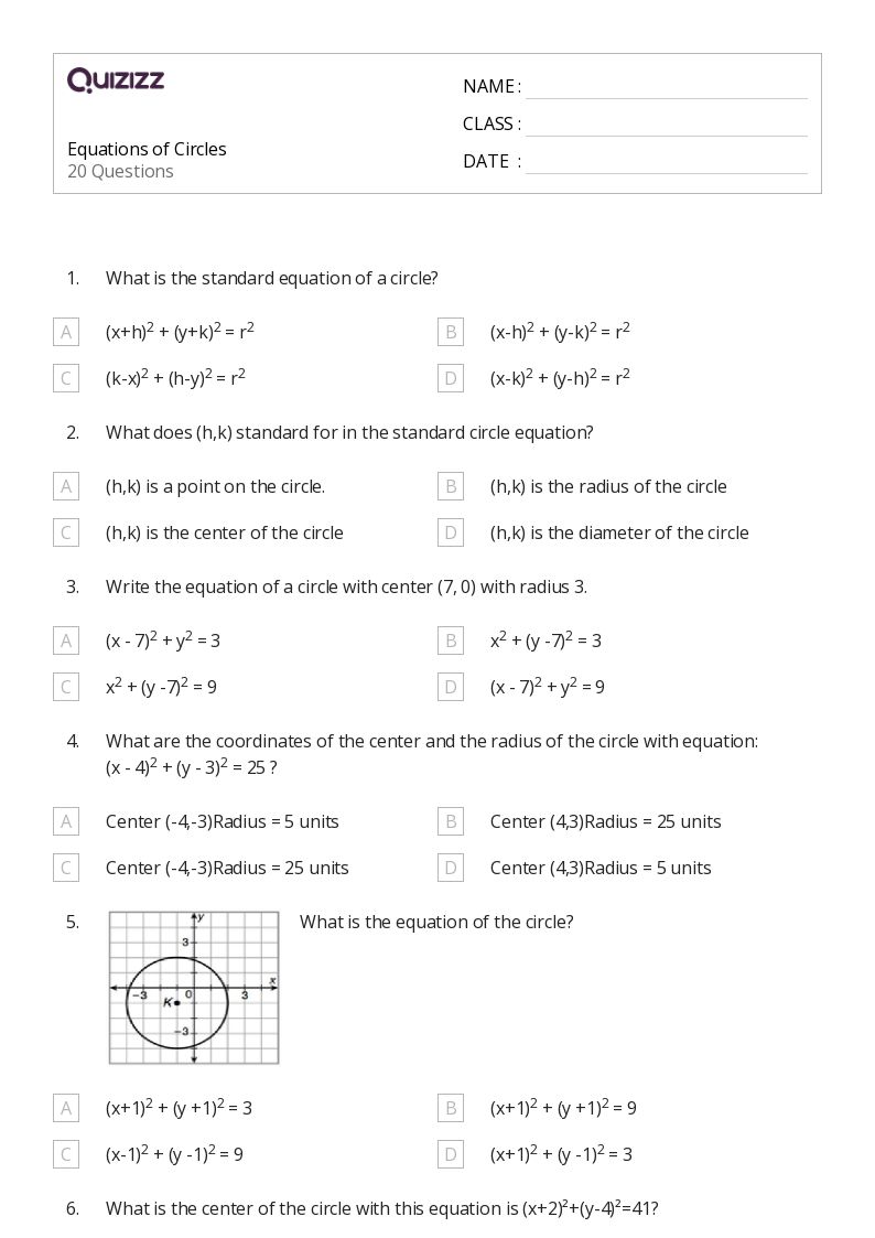 50+ circles worksheets for 11th Grade on Quizizz Free & Printable