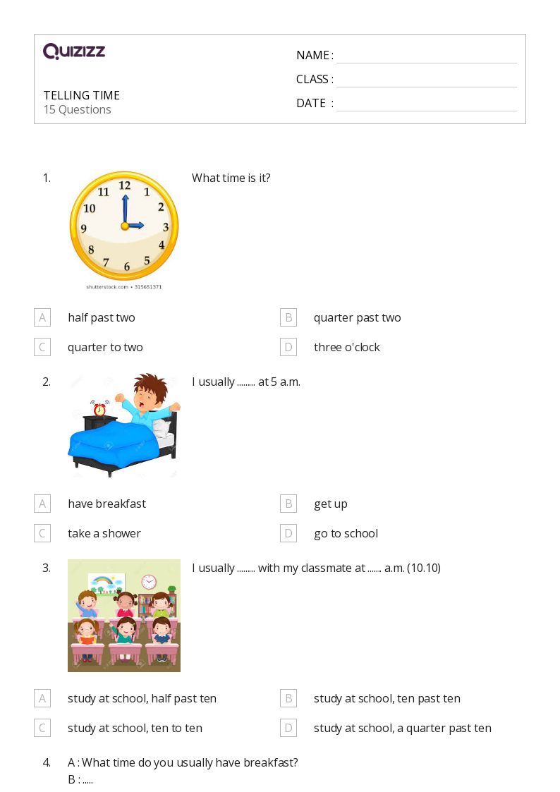 50+ Time worksheets for 5th Year on Quizizz Free & Printable