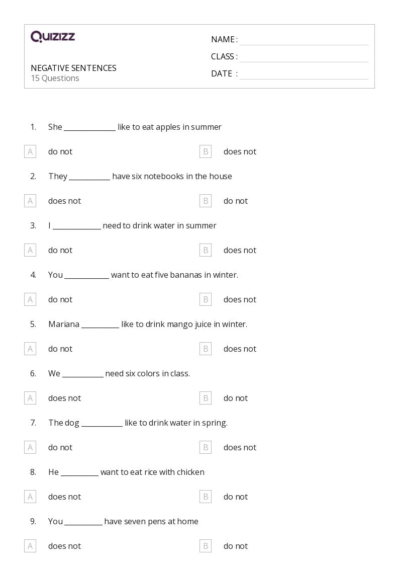 50+ Sentences worksheets for 2nd Class on Quizizz Free & Printable