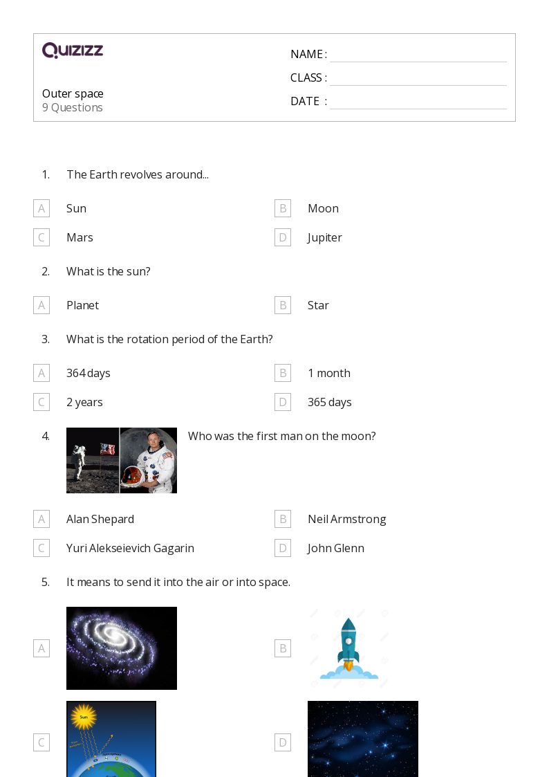50+ Outer Space worksheets for 3rd Grade on Quizizz Free & Printable