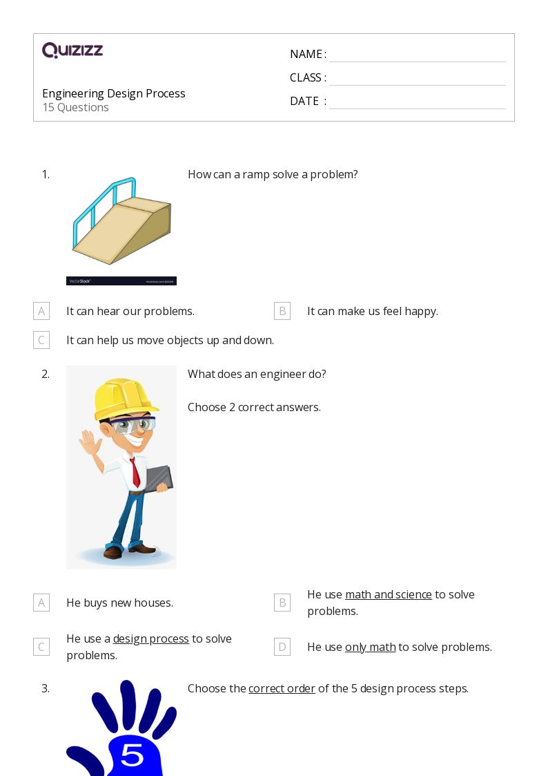 50+ Engineering Design worksheets for 1st Grade on Quizizz Free