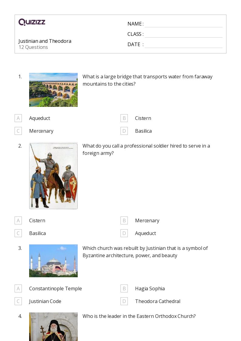 50+ the byzantine empire worksheets for Grade 7 on Quizizz Free