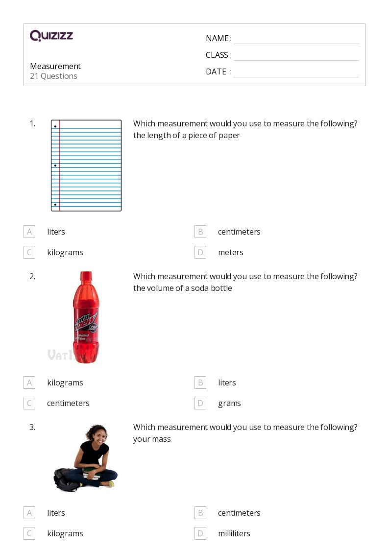 50+ Measurement worksheets for 6th Grade on Quizizz | Free & Printable