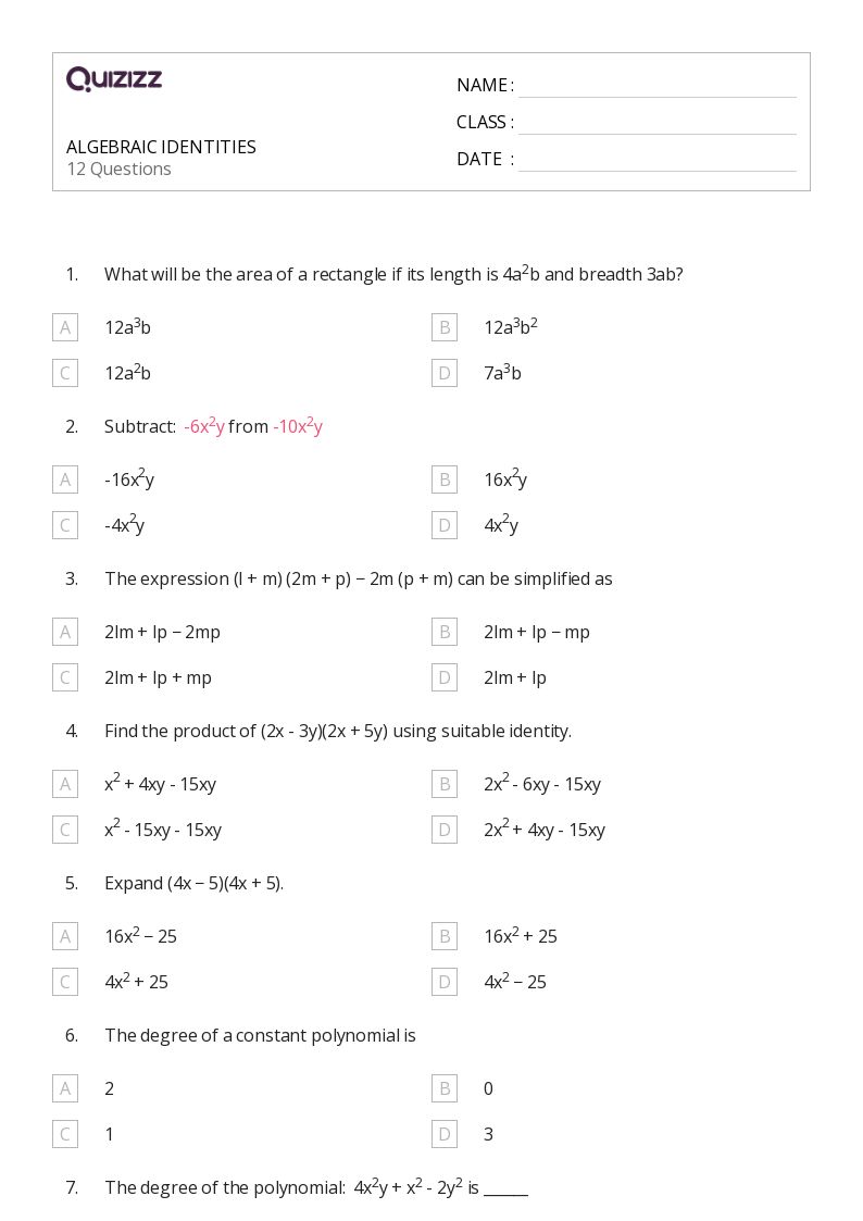 50+ algebraic modeling worksheets for 8th Class on Quizizz Free & Printable